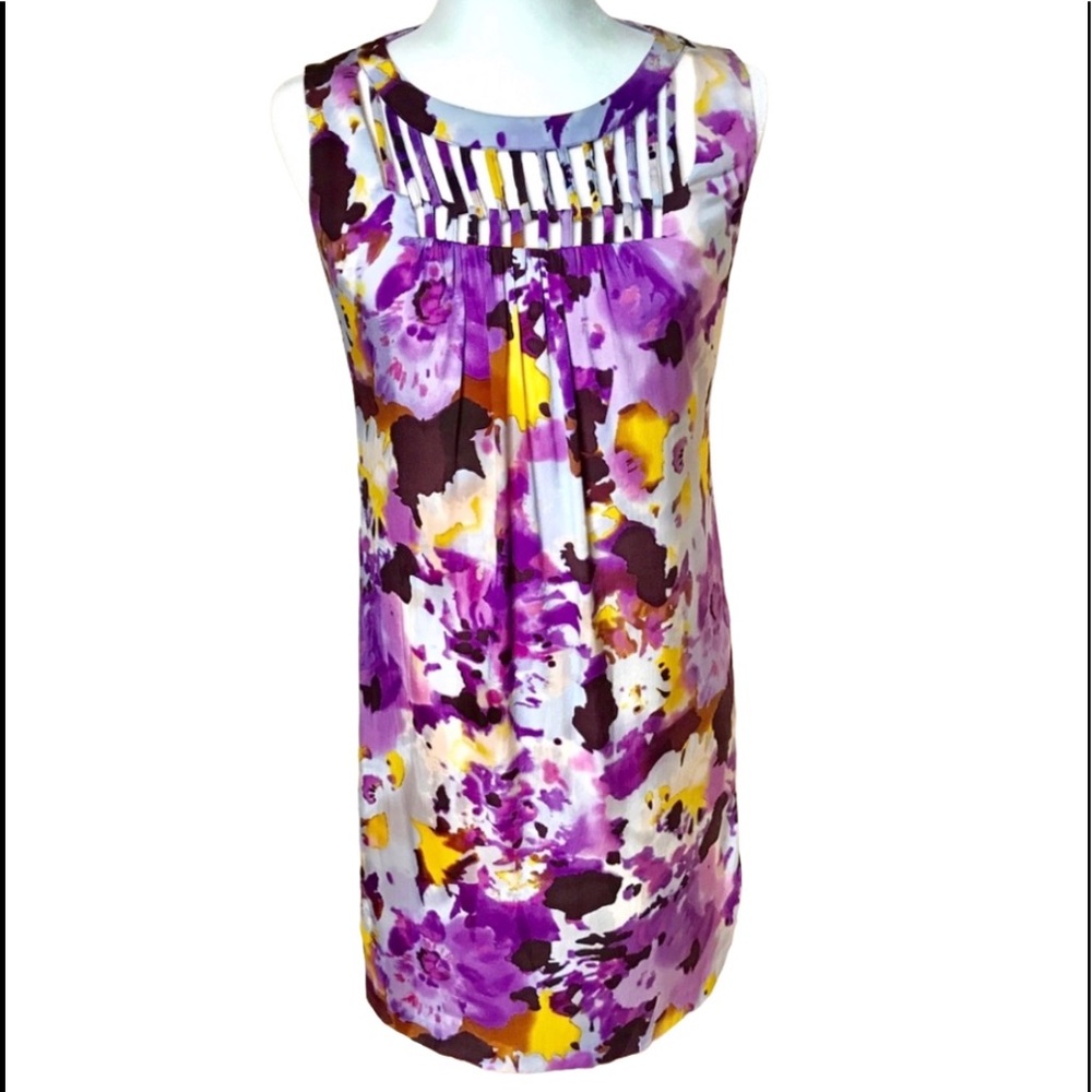 “Donna Ricco NY”Colorful floral lined dress Size:6